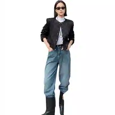 美洋 浮雕中式提花鹅绒内胆夹克 女款