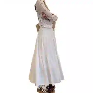 欧迪芬 韩系轻盈垂坠优雅舒适高腰显瘦温柔风休闲长裙 女款