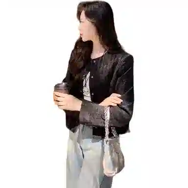 美洋 浮雕中式提花鹅绒内胆夹克 女款