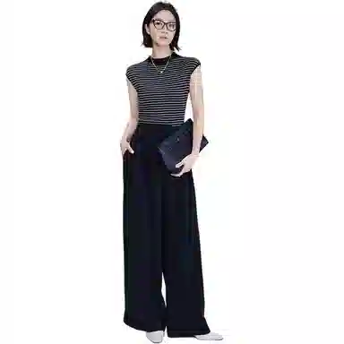 美洋 天丝亚麻条纹背心 女款