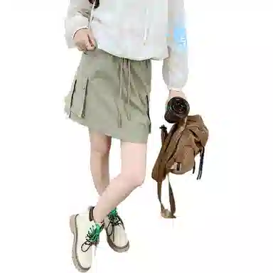 美洋 复古工装短裙休闲长裙 女款