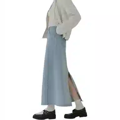 笔杏 复古半身裙牛仔长裙 女款