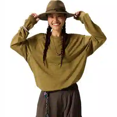 Lanqi Highland Reflective Print Antibacterial COOLMAX Merino Wool Base Layer Long Sleeve Tee Unisex