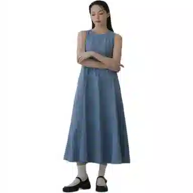 笔杏 背心裙高腰无袖连衣裙 女款