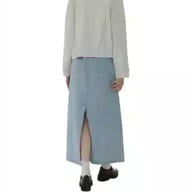 笔杏 复古半身裙牛仔长裙 女款