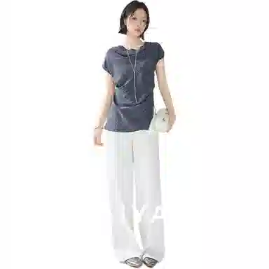 美洋 铜氨丝艺术荡领捏褶背心 女款
