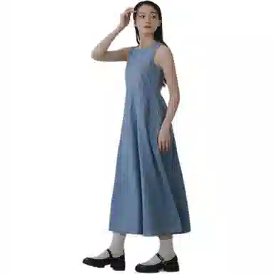 笔杏 背心裙高腰无袖连衣裙 女款