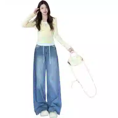 识恩 奶黄色修身正肩卫衣 女款