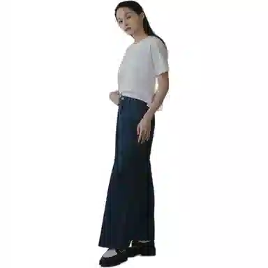 笔杏 显瘦宽松阔腿裤牛仔裤 女款