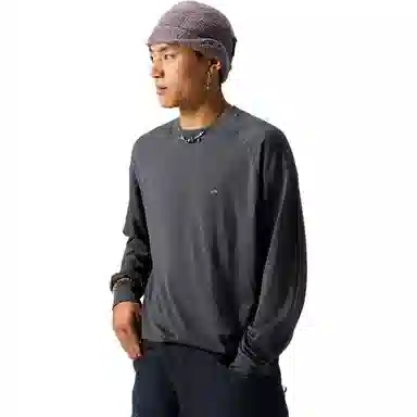 Lanqi Highland Reflective Print Antibacterial COOLMAX Merino Wool Base Layer Long Sleeve Tee Unisex