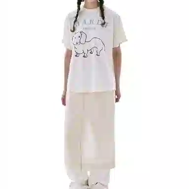 MARDI MERCREDI TSHIRT DDANJI CH.06_CREAM MOSSGREEN FW25T