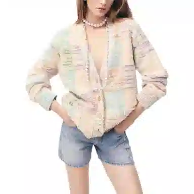 CHANEL 25M Coco Beach Denim Shorts Light Blue