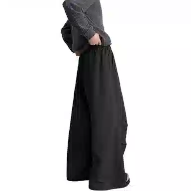 顶峰保罗 纯色基础款美式凉感透气降落伞兵裤冰丝薄款速干垂感舒适宽松直筒阔腿休闲裤 男女同款