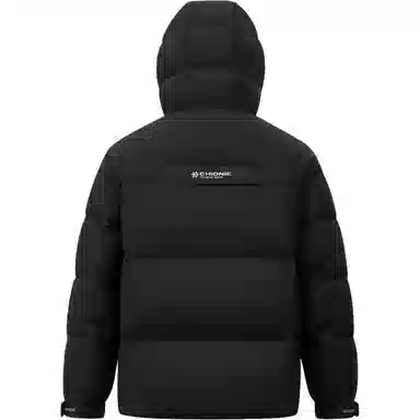 鸭鸭 时尚韩版冬季连帽保暖舒适高质量百搭潮流纯色简约羽绒服 男女同款