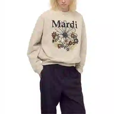 MARDI MERCREDI FW25 SWEATSHIRT FLOWERMARDI JARDIN_OATMEAL BLACK