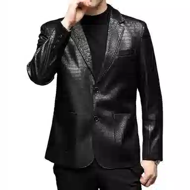 太子龍 纯色舒适时尚皮衣 男款