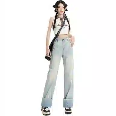 玫丝朵 简约时尚舒适牛仔裤 女款