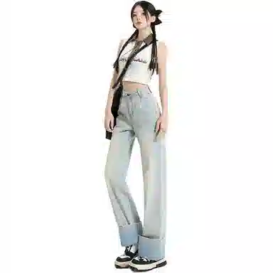 玫丝朵 简约时尚舒适牛仔裤 女款