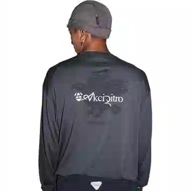 Lanqi Highland Reflective Print Antibacterial COOLMAX Merino Wool Base Layer Long Sleeve Tee Unisex