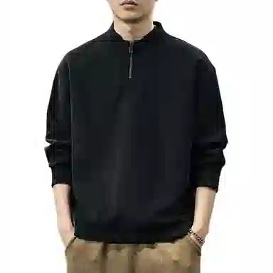 前进牛 宽松适中半高领卫衣 男款