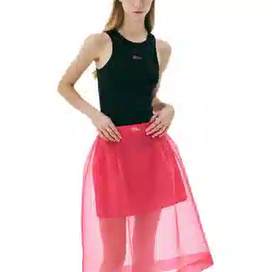 MARDI MERCREDI SS25 TANK RACER ESSENTIAL_BLACK FUCHSIA