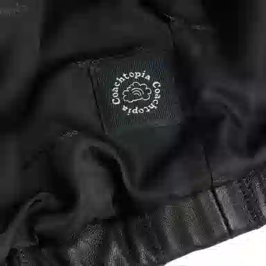 COACH FW25 Zip-Up Checkered Leather Jacket