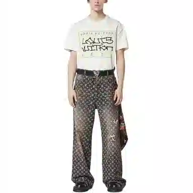 Louis Vuitton FW22 Logo Jeans