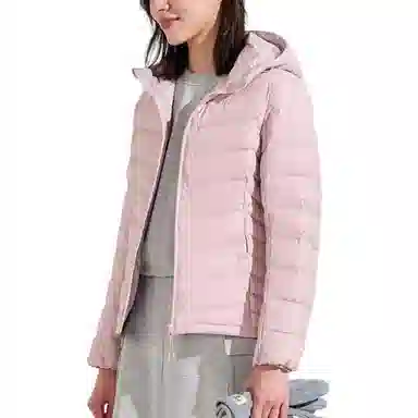 探路者 舒适耐磨透气保暖羽绒服 女款 磁瓦粉