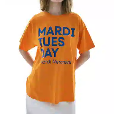 MARDI MERCREDI TSHIRT DU MARDI_ORANGE BLUE FW25T