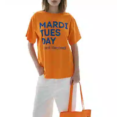 MARDI MERCREDI TSHIRT DU MARDI_ORANGE BLUE FW25T