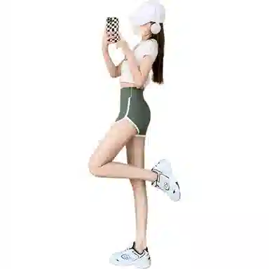 木清清 三分鲨鱼裤薄款收腹提臀防走光打底裤可外穿拼接瑜伽安全裤休闲短裤 女款