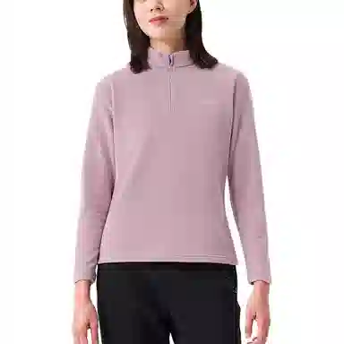 探路者 舒适保暖防风绒感外套 女款 雾光紫