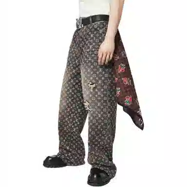 Louis Vuitton FW22 Logo Jeans