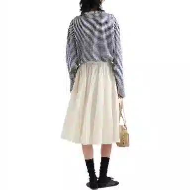 Prada Striped Knit Long Sleeve Tee Navy