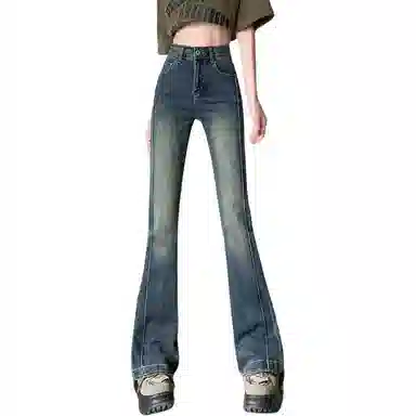 怪力萝莉 修身高腰舒适牛仔裤 女款