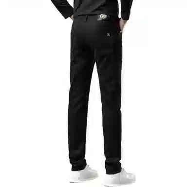 吉肯蒂 牛仔裤男黑色秋冬季厚款高端欧货潮牌修身小脚长裤 男款
