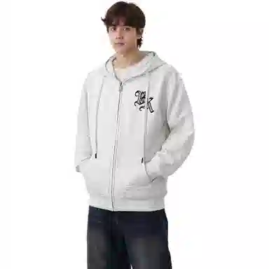 大卫贝肯 运动百搭休闲字母印花小众设计感舒适通勤柔软开衫套头连帽卫衣 男女同款