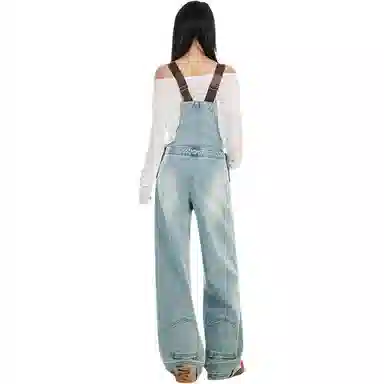 玫丝朵 时尚百搭宽松休闲舒适背带裤 女款