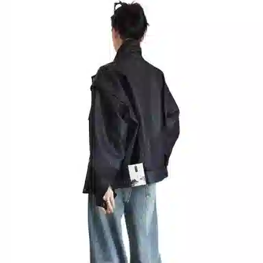 【小众设计感复古机车皮衣】布客行 痞帅狂野硬朗叛逆霸气防水防风百搭日常出行做旧质感英伦学院风宽松外套夹克 男女同款