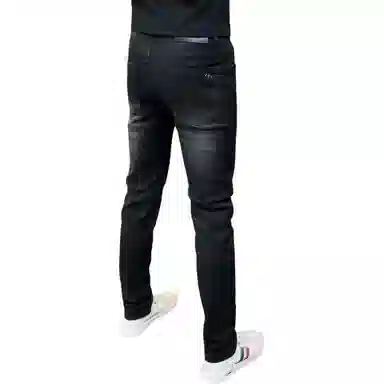 吉肯蒂 潮流纯色水洗牛仔裤欧货裤子男士时尚休闲百搭修身弹力长裤 男款