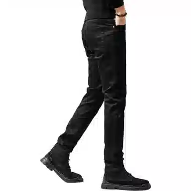 贵色 美式潮流纯色简约风轻商务通勤设计感弹力舒适时尚百搭休闲牛仔裤 男女同款