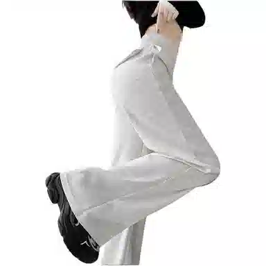 沐晓欣 糖果色腰微喇辣妹显瘦百搭拖地裤休闲裤 女款