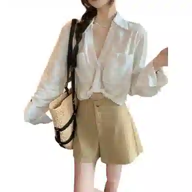 水中花 纯色百搭通勤休闲套装 女款