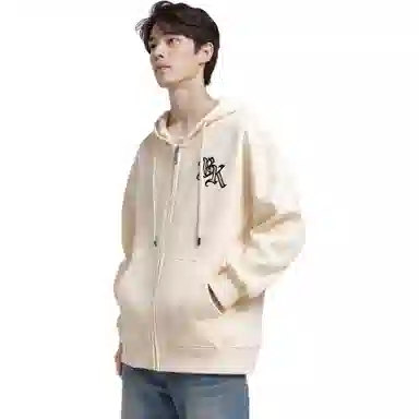 大卫贝肯 运动百搭休闲字母印花小众设计感舒适通勤柔软开衫套头连帽卫衣 男女同款