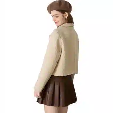 法文箱子 纯色短款简约西装 女款