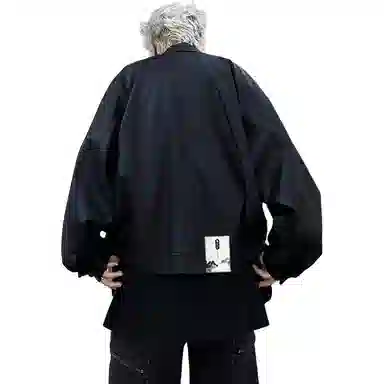 【日系cityboy都市工装风机车翻领外套】布客行 酷飒不羁狂野硬朗摇滚叛逆霸气有型纯色垂感慵懒学院范拉链通勤休闲夹克 男女同款