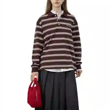 Dunst FW25 UNISEX MULTI STRIPE COLLARED T-SHIRT T