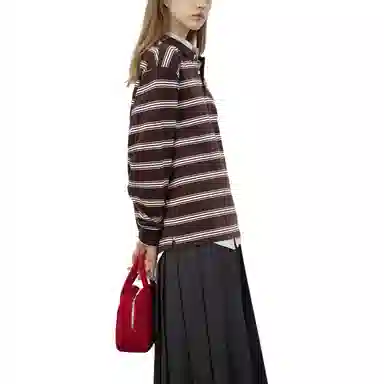 Dunst FW25 UNISEX MULTI STRIPE COLLARED T-SHIRT T