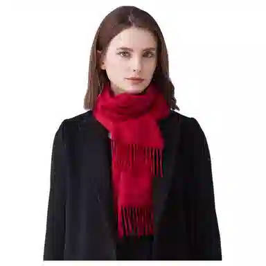 恒源祥 纯色加厚保暖 山羊绒 绒线围巾 女款