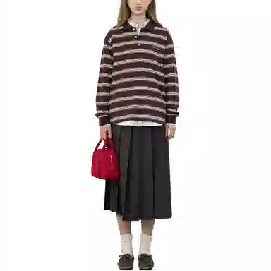 Dunst FW25 UNISEX MULTI STRIPE COLLARED T-SHIRT T